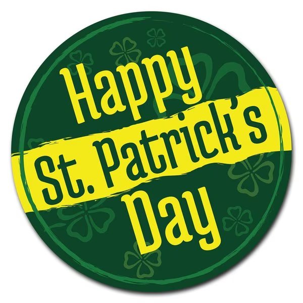 Corrugated Plastic Sign With Stakes 24in Circular-Happy St Patrick Day, Signmission, Mfr#: C-24-CIR-WS-Happy st Patrick Day 2